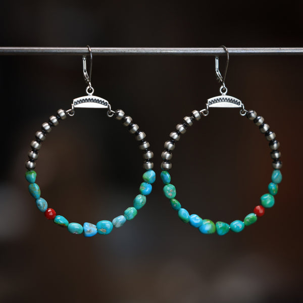 Hoops with Turquoise