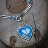 La Bala Necklace with Kingman Turquoise Heart