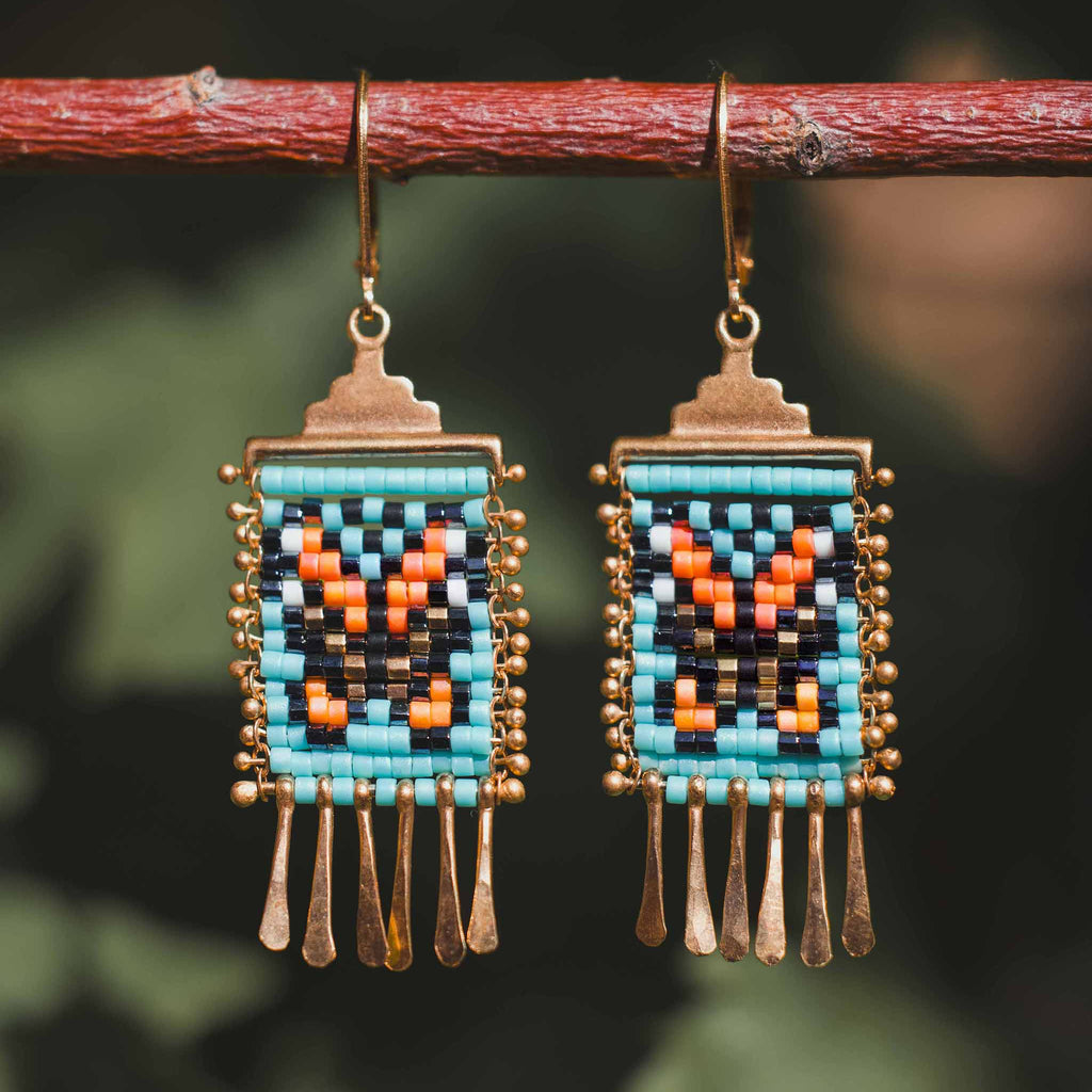 Mariposa Earrings in Blue with 24k vermeil