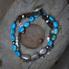 Double Wrap Turquoise Paillette Bracelet