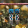 Turquoise Raven & River Earrings