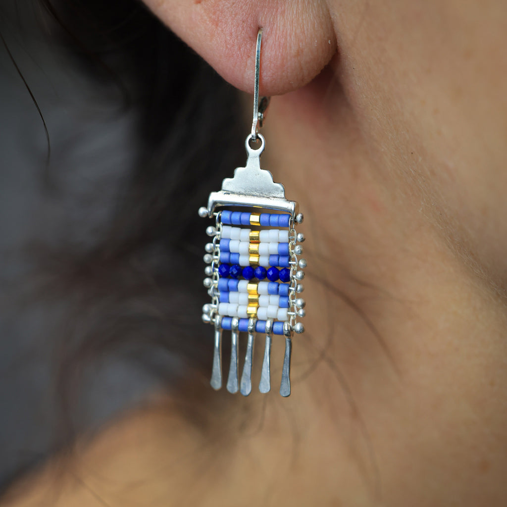 Mini Sacred Valley Earrings with Lapis