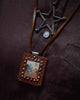 Arizona Landscape Leather Pendant Necklace