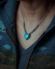 Paillette Kingman Turquoise Heart Necklace #1