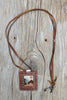 Arizona Landscape Leather Pendant Necklace