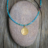 Solar Flare Necklace with Turquoise & 24k Vermeil