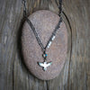 Mixed Chain Grey Mother of Pearl Bird Necklace