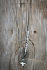 Mixed Chain Grey Mother of Pearl Bird Necklace