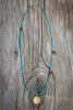 Solar Flare Necklace with Turquoise & 24k Vermeil