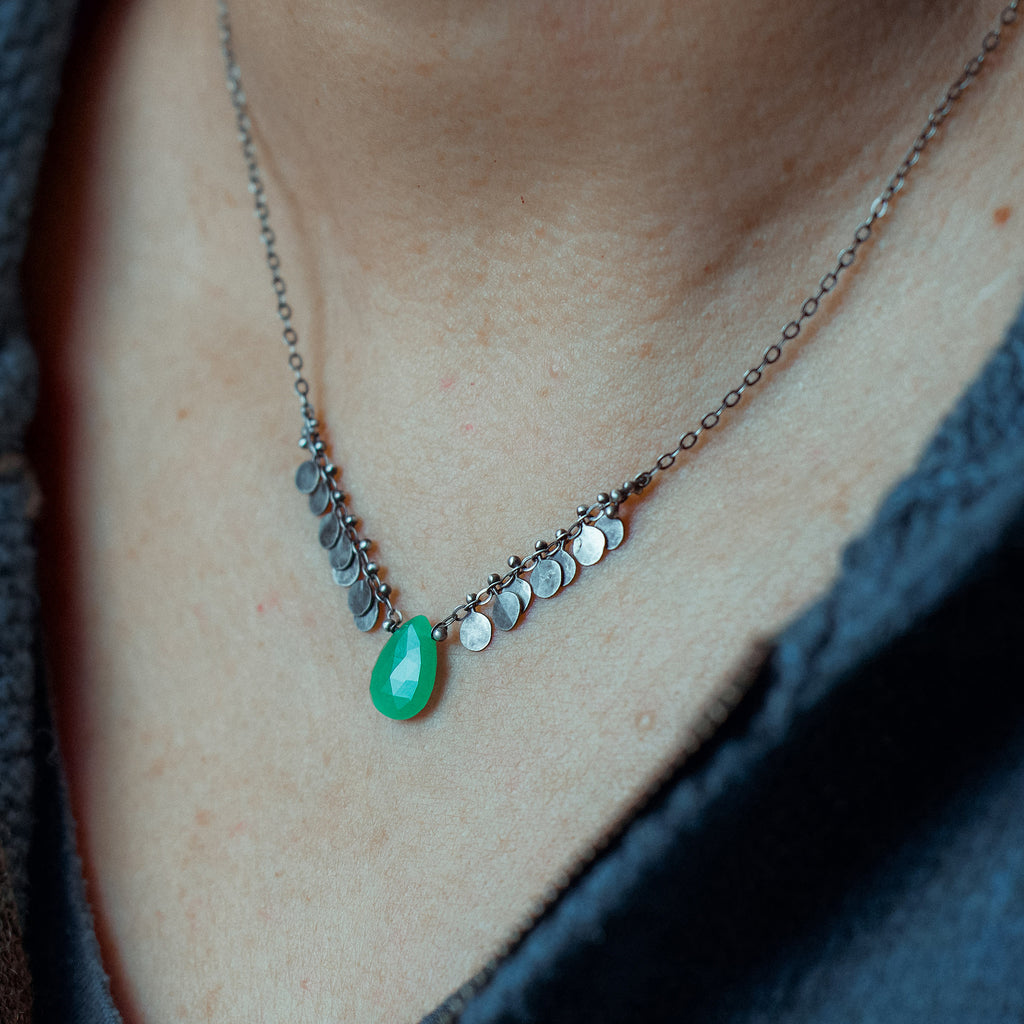 Solo Stone Chrysoprase Necklace