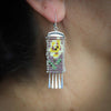 Rosas Earrings in Mauve (ear wire or post)