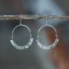 Silver Stream Paillette Hoops