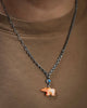 Mixed Chain Spiny Oyster Bear Necklace