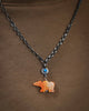 Mixed Chain Spiny Oyster Bear Necklace