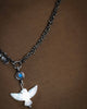 Mixed Chain Mother of Pearl Bird Necklace