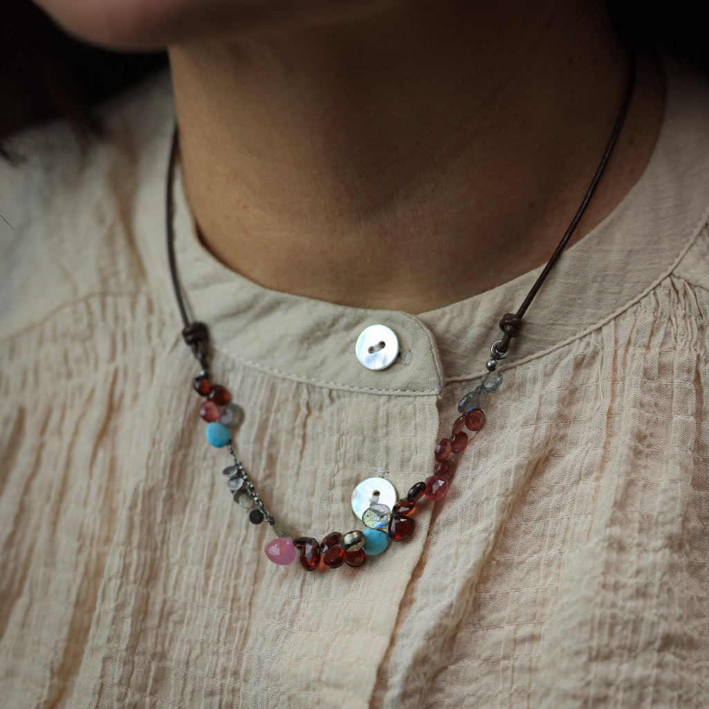 Stream of Garnet Necklace