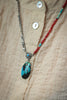 Mixed Media Necklace with Ruby & Turquoise