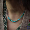 Sleeping Beauty Turquoise Nugget Necklace with Paillettes