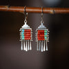 Petite Heishi Apple Coral Bead Earrings