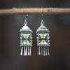 Mini Sacred Valley Earrings in Green with Turquoise