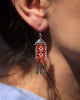 Little Cruces Earrings with Apple Coral