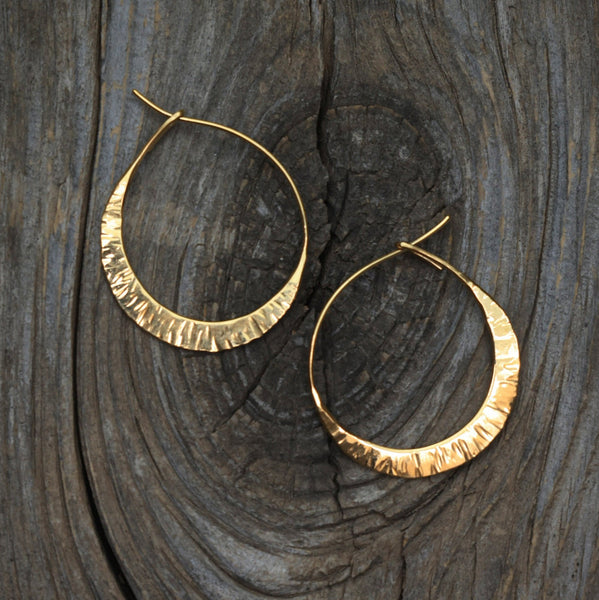 New Moon Earrings small 24k vermeil
