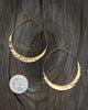 New Moon Hoops medium in 24k vermeil