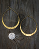 New Moon Hoops large in 24k vermeil