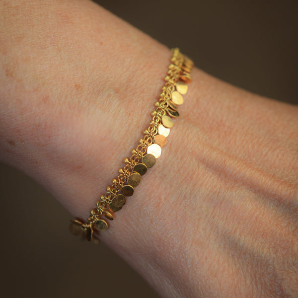 Paillette Bracelet 24k vermeil