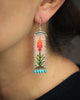 Yucca Earrings in Pink with Turquoise