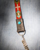 Cruces de Caminos Mixed Media Necklace/Wrap Bracelet in red with turquoise