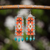 Cruces de Caminos Earrings in light coral