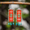 Cruces de Caminos Earrings in red