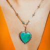 La Bala Necklace/Wrap Bracelet with Kingman Turquoise Heart