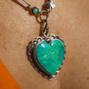 La Bala Necklace/Wrap Bracelet with Kingman Turquoise Heart