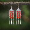 Red and Turquoise Mini Sacred Peak Earrings