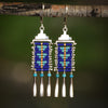 Cobalt Mini Sacred Peak Earrings with Turquoise