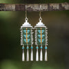 Green and Turquoise Mini Sacred Peak Earrings