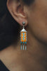 Mandarin Mini Sacred Peak Earrings with Turquoise