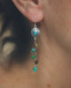 La Semillas Earrings with Kingman Turquoise (post or ear wire)