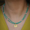 Amulet Necklace in Chrysoprase & 24k Vermeil
