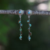 La Semillas Earrings with Kingman Turquoise (post or ear wire)