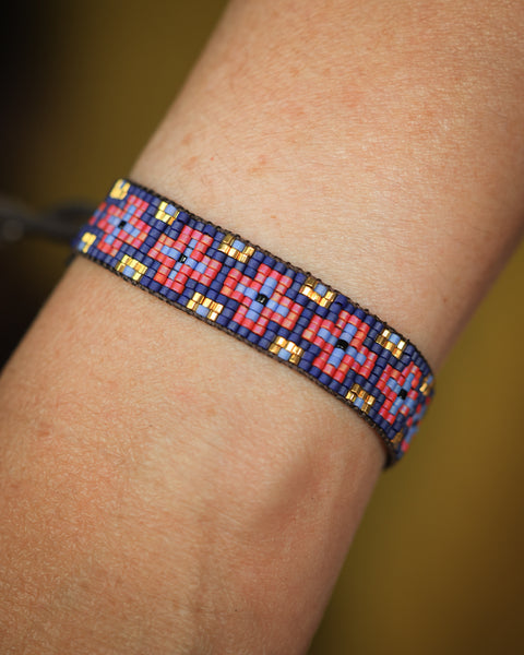 Cruces Bracelet in a Navy Blue Multi