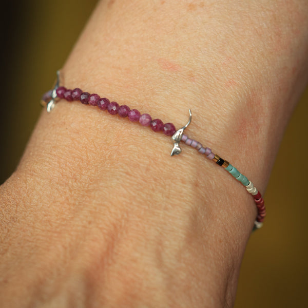 Birds Bracelet with Ruby