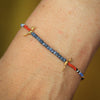 Birds Bracelet with Denim Sponge Coral in 24K Vermeil
