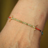 Birds Bracelet with Green Garnet in 24K Vermeil