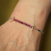 Birds Bracelet with Ruby in 24K Vermeil, longer