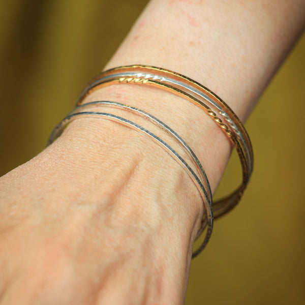 Forged Bangle Bracelets