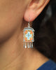 Short Cruces Earrings in Gold & Orange