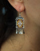 Short Cruces Earrings in Browns